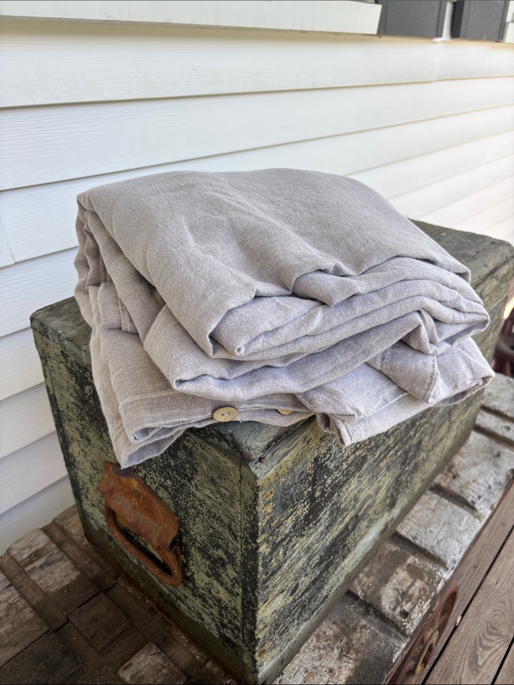Classic Linen Duvet Cover in Light Taupe